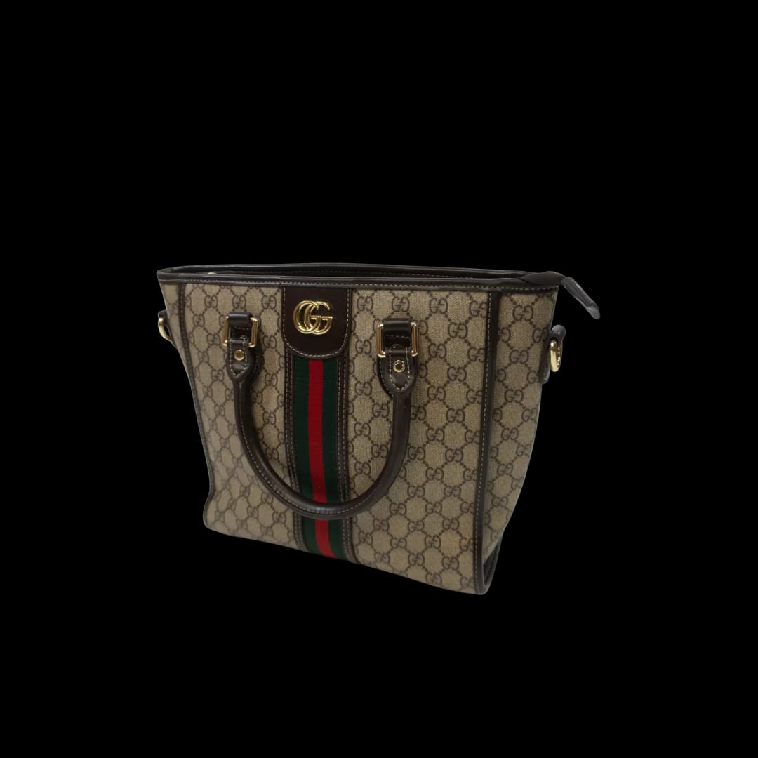 Bolso de Mano Gucci Ophidia GG con Franja Web