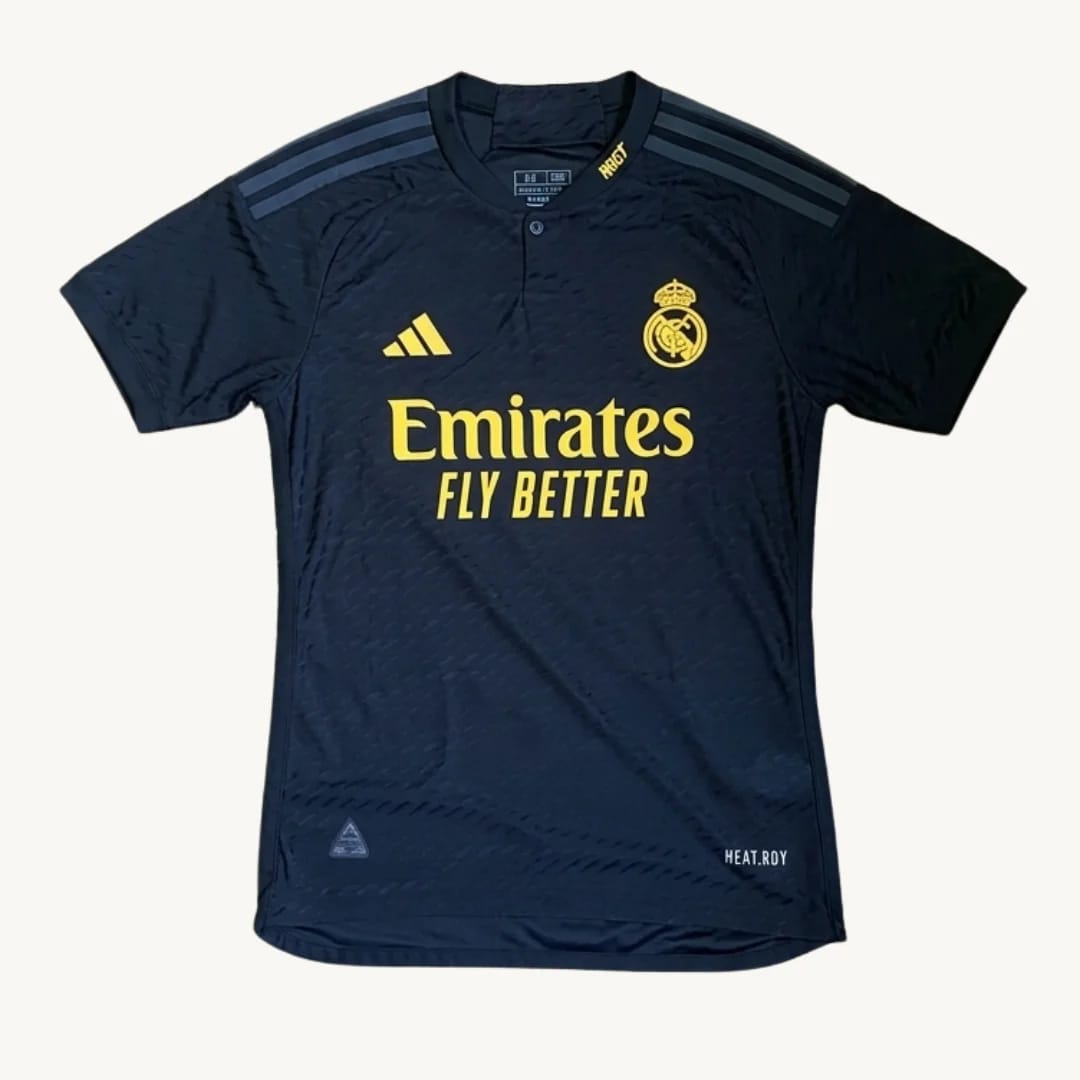 Camiseta Real Madrid Third Kit - Negro y Dorado