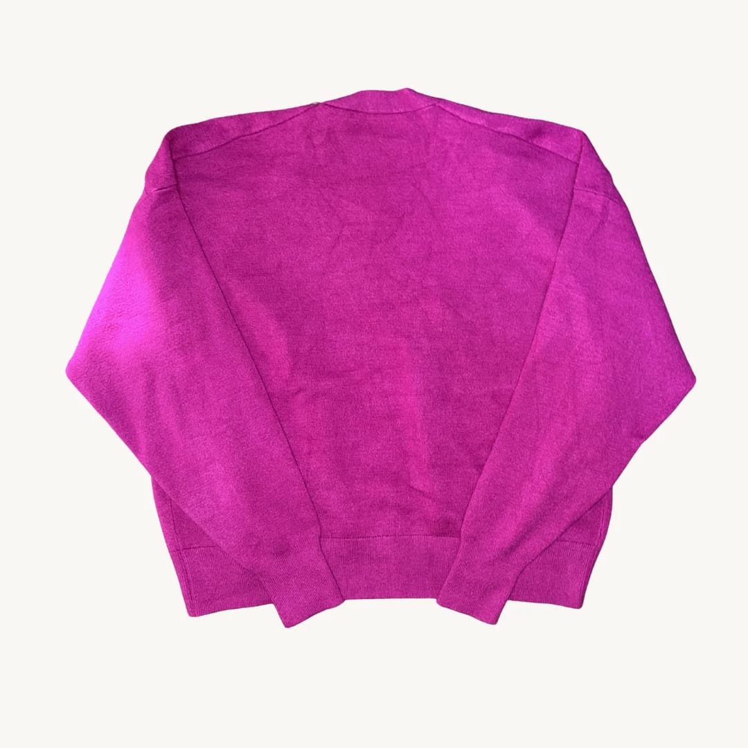Cárdigan de Punto Zara - Rosa Fucsia