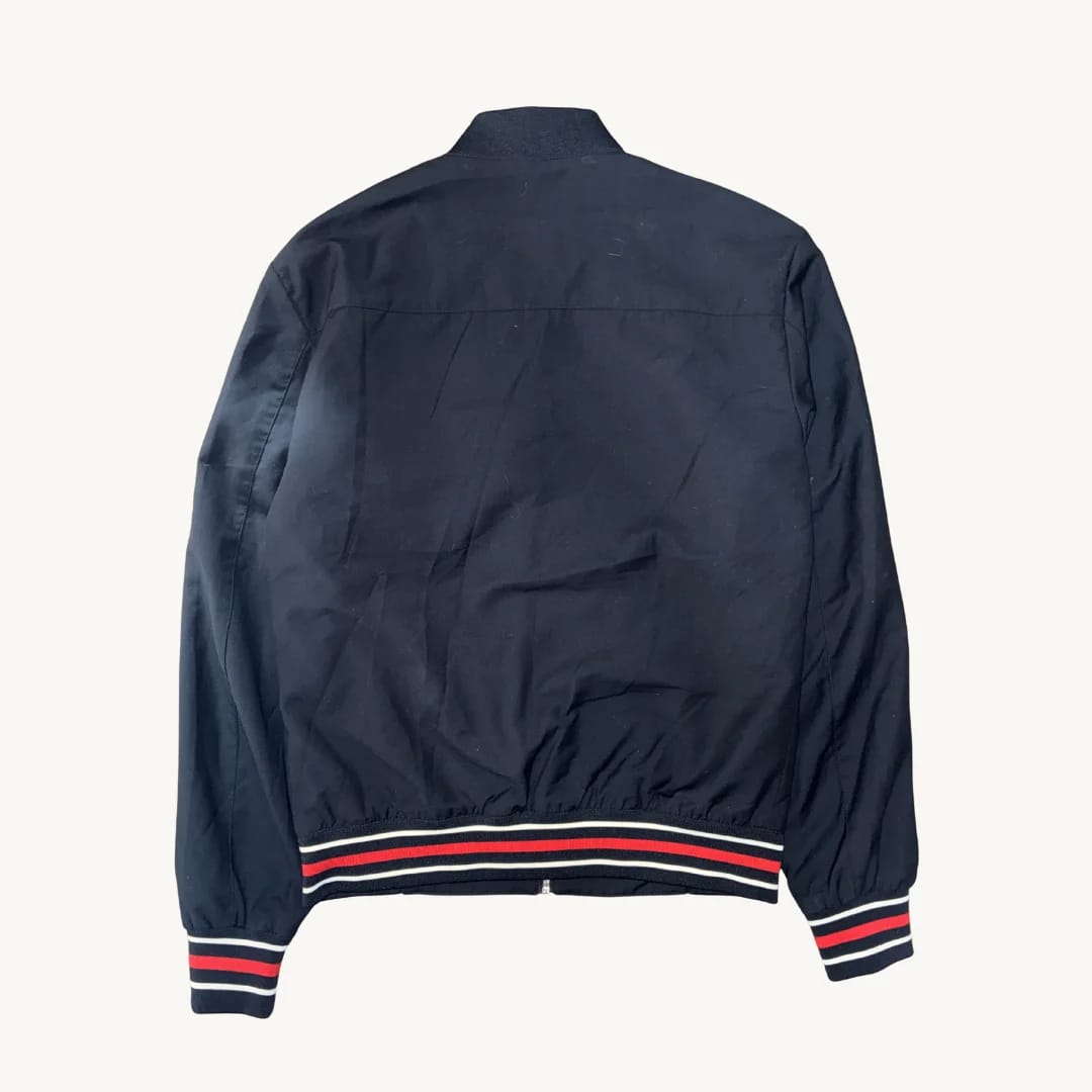 Chaqueta Bomber Zara - Negro con Detalles en Contraste