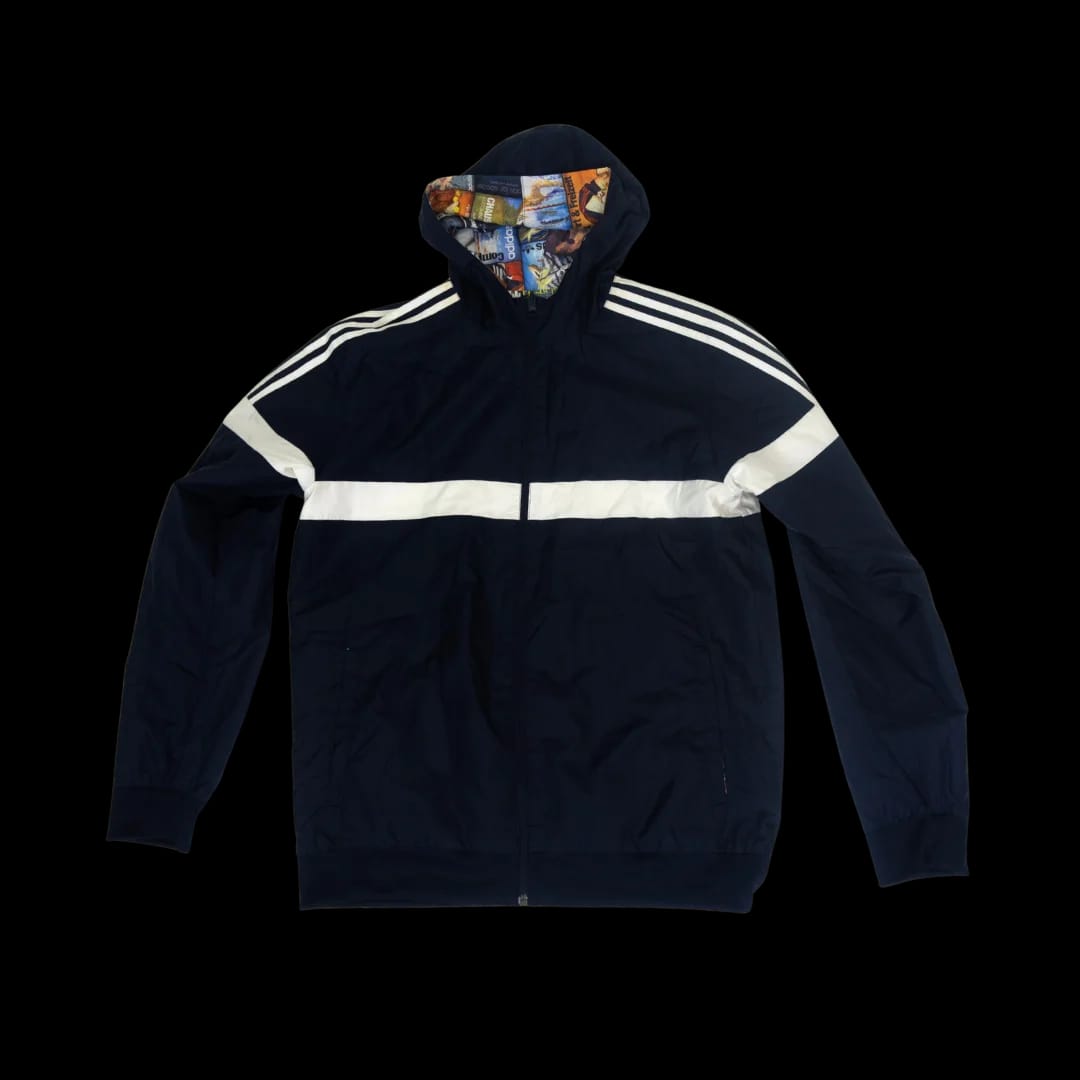 Chaqueta Cortavientos Adidas Azul Reversible