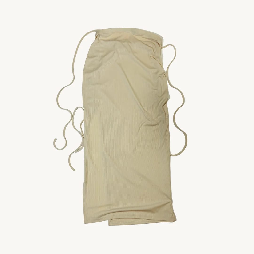 Falda Midi Ajustable - Crema Off-White