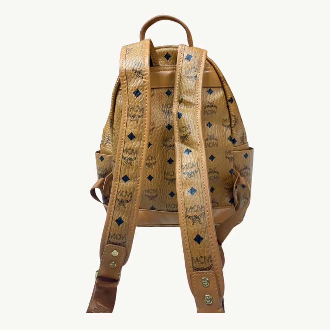MCM Stark Backpack in Visetos Cognac Rabbit Edition