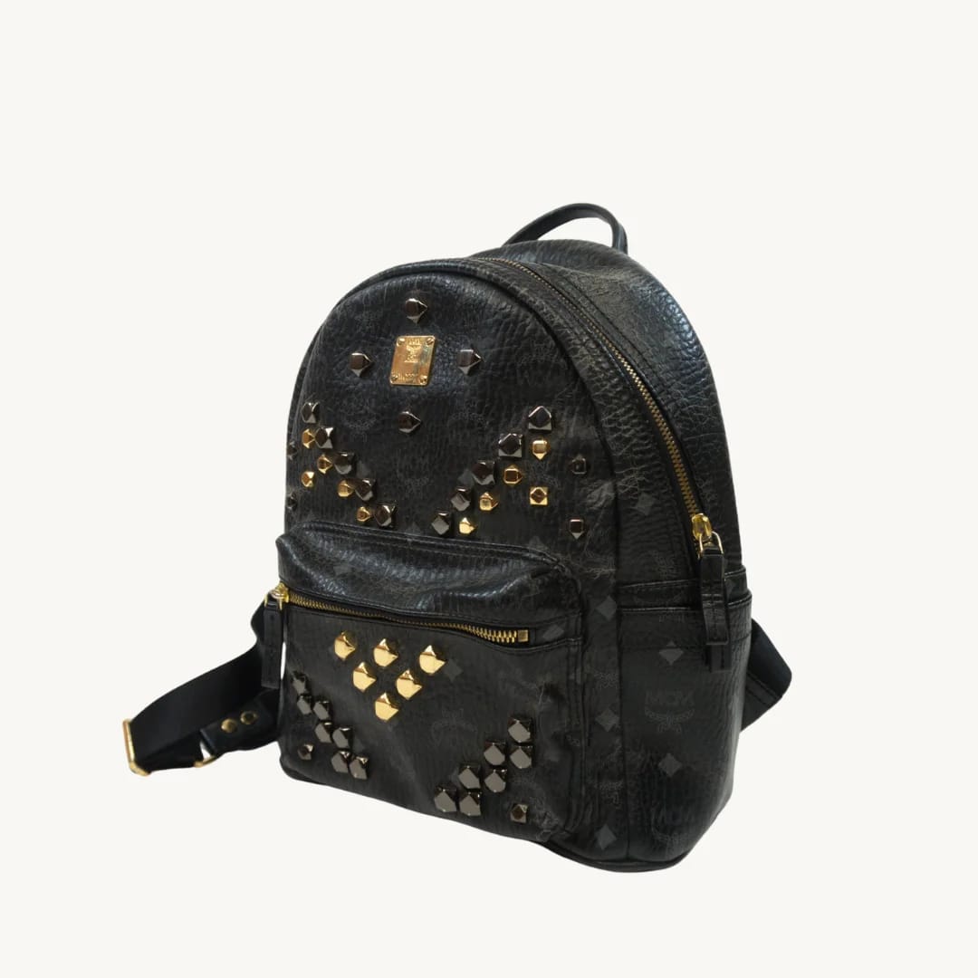 Mochila MCM Stark Studded Negra