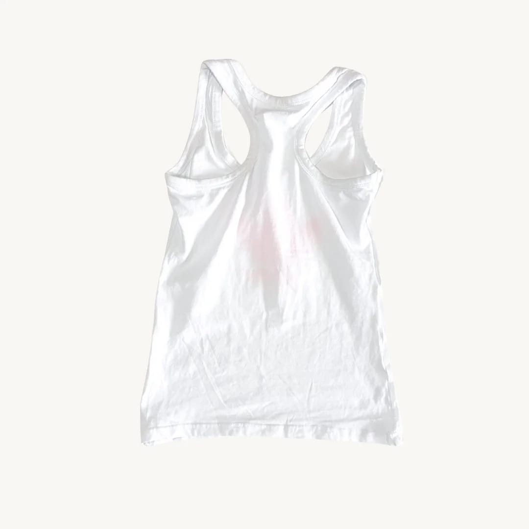 Polera Adidas Originals - Blanca con Logo Fucsia Neón