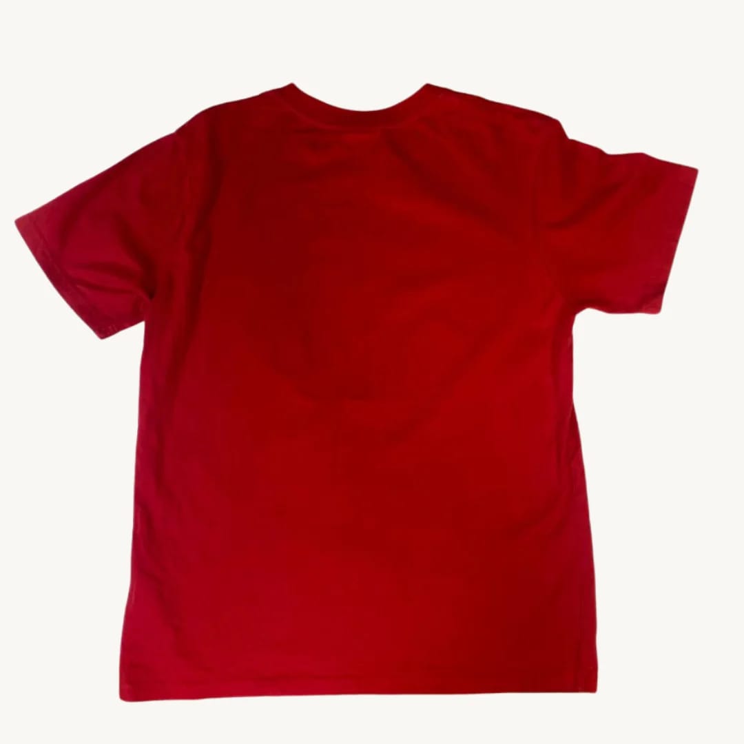 Polera MLB color rojo logo negro