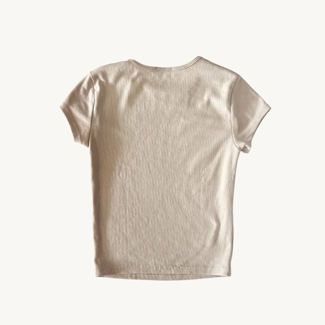 Polera Bershka de Rib - Blanco