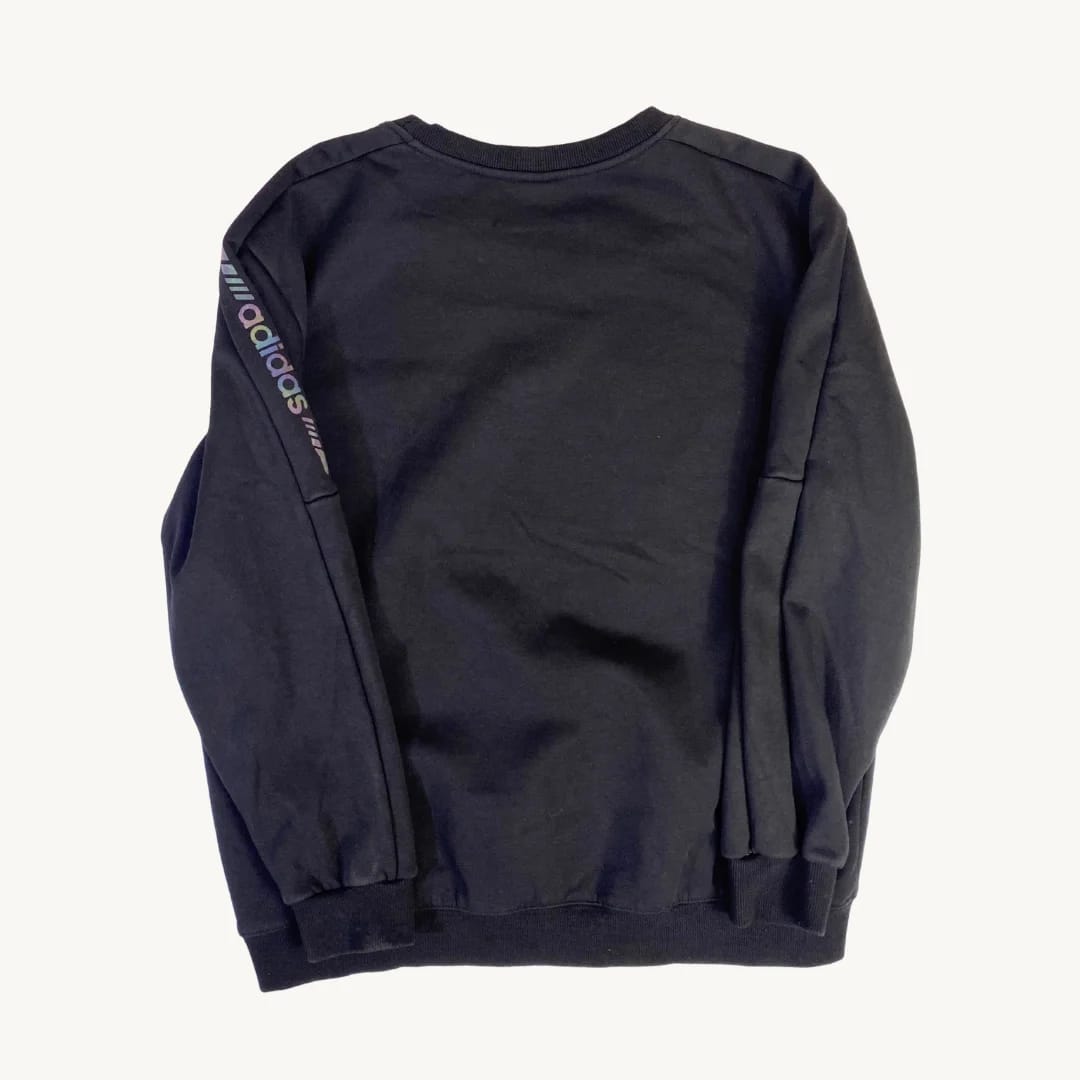 Poleron Adidas de Cuello Redondo Negro