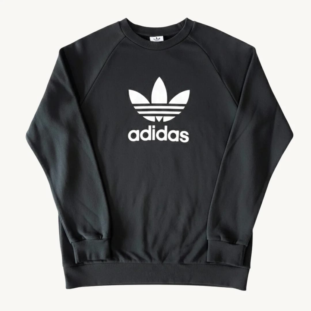 Poleron Adidas Originals Trefoil Crewneck Negro