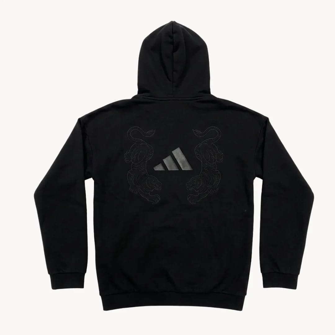 Poleron adidas Sportswear Graphic Dual Tiger - Negro