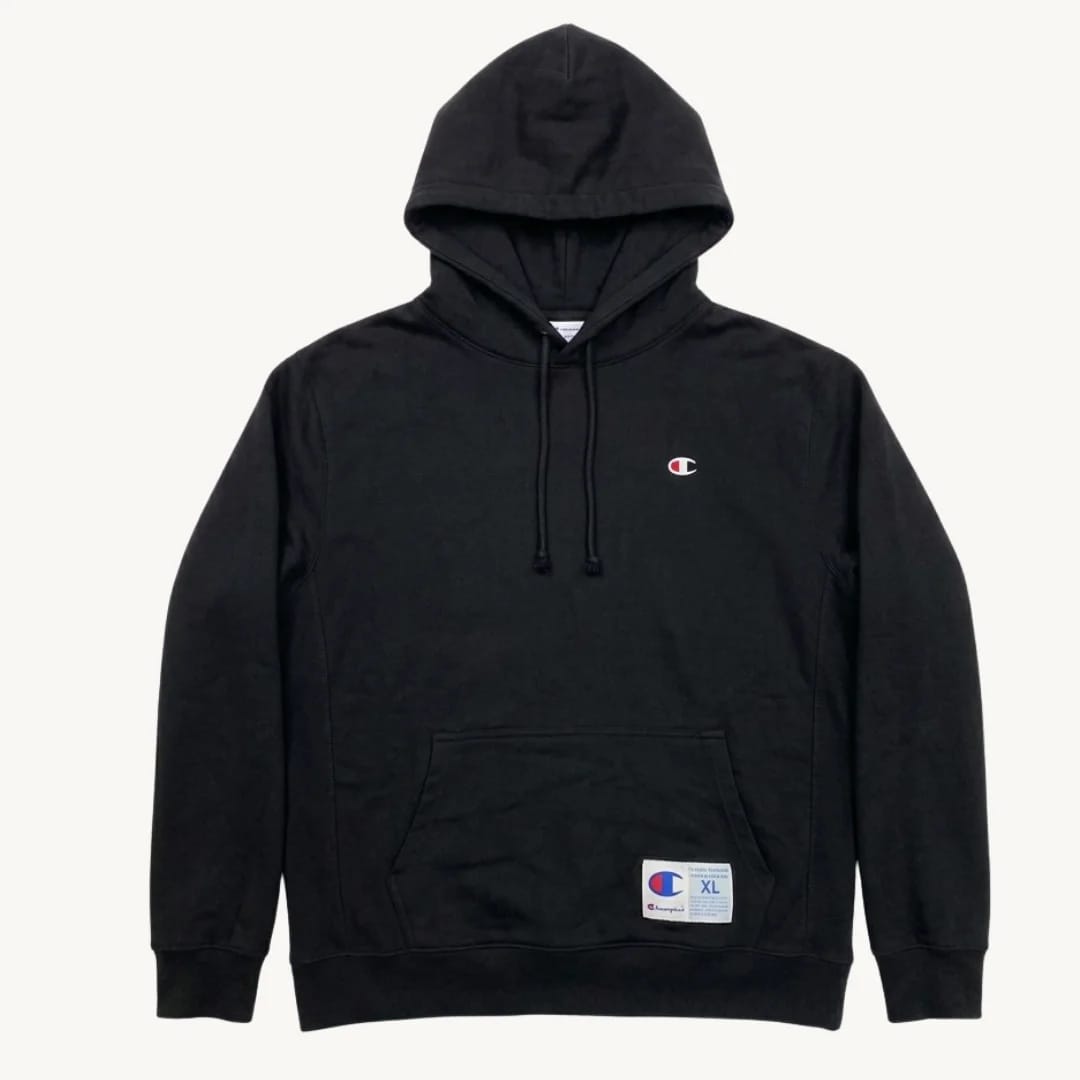 Poleron Champion Powerblend Hoodie Black Heritage