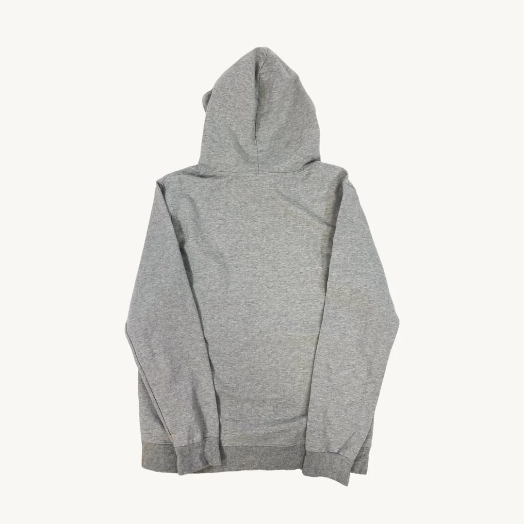 Poleron con Capucha Adidas Originals Gris Trefoil Logo Grande