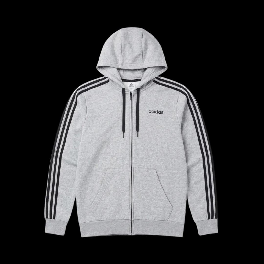 Polerón con Gorro Adidas Gris Essentials
