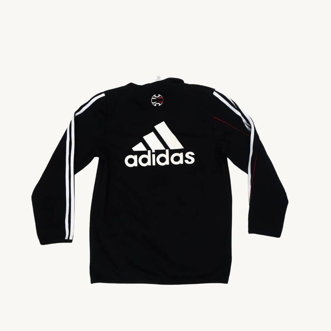 Poleron de Entrenamiento AC Milan un Cuarto de Cierre Adidas Negro
