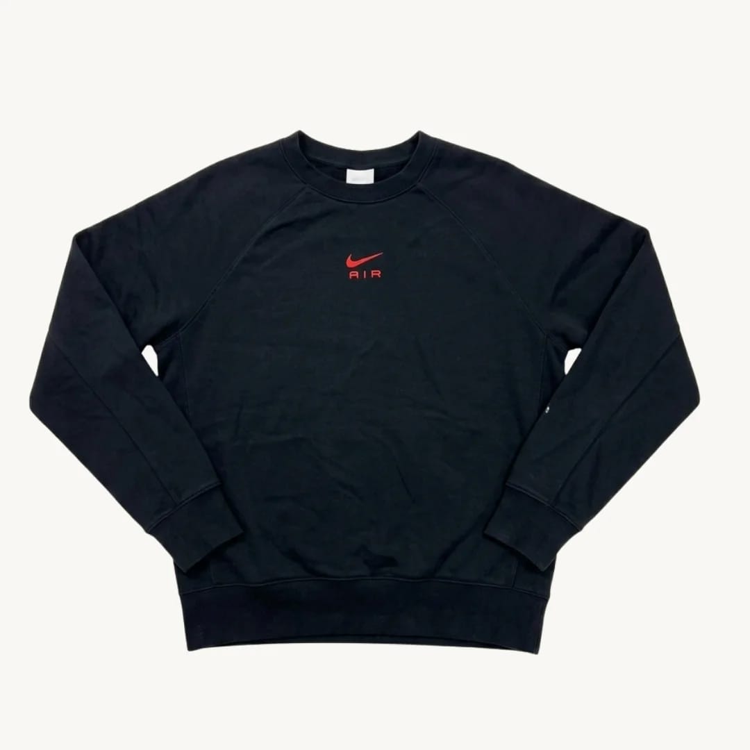 Poleron Nike Air Crewneck Graphic - Negro y Rojo
