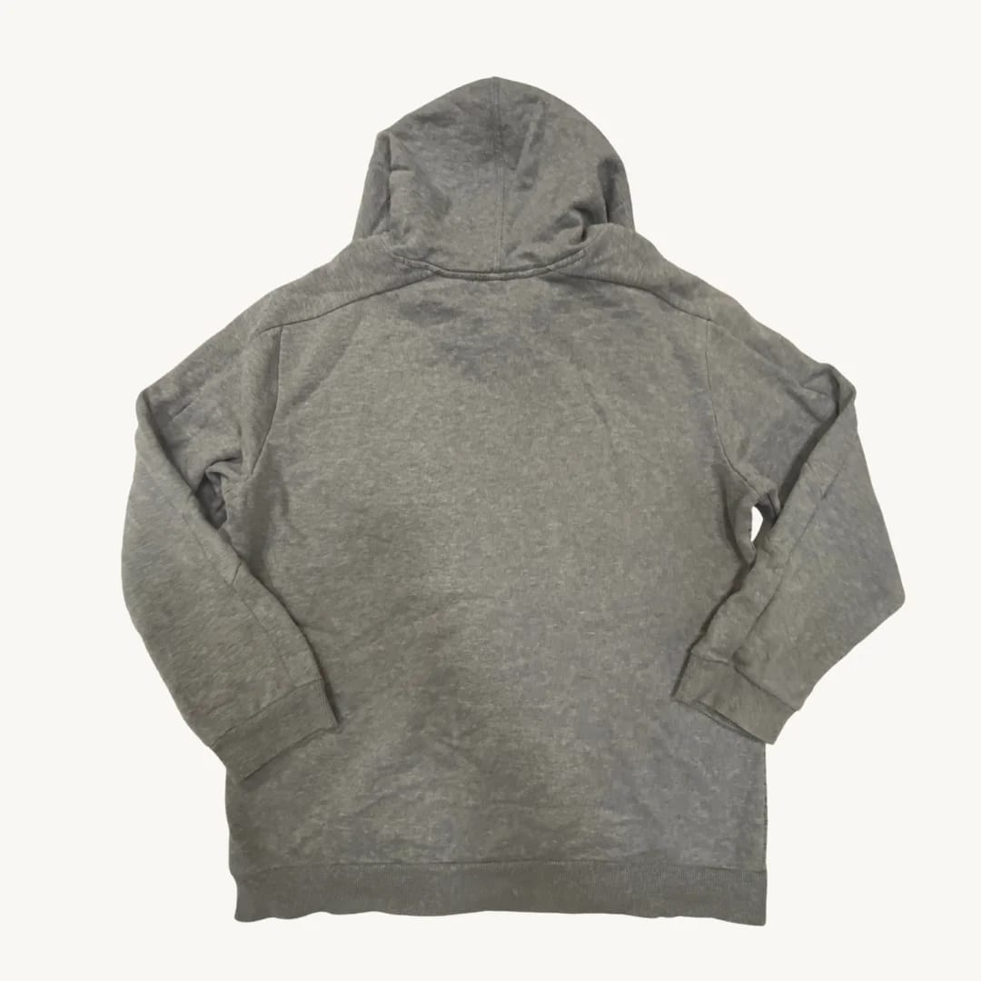 Puma Poleron con Capucha Gris Jaspeado con Patrón Geométrico de Logotipo