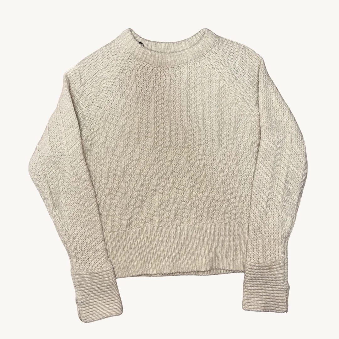Suéter H&M de Punto Trenzado - Gris Clásico