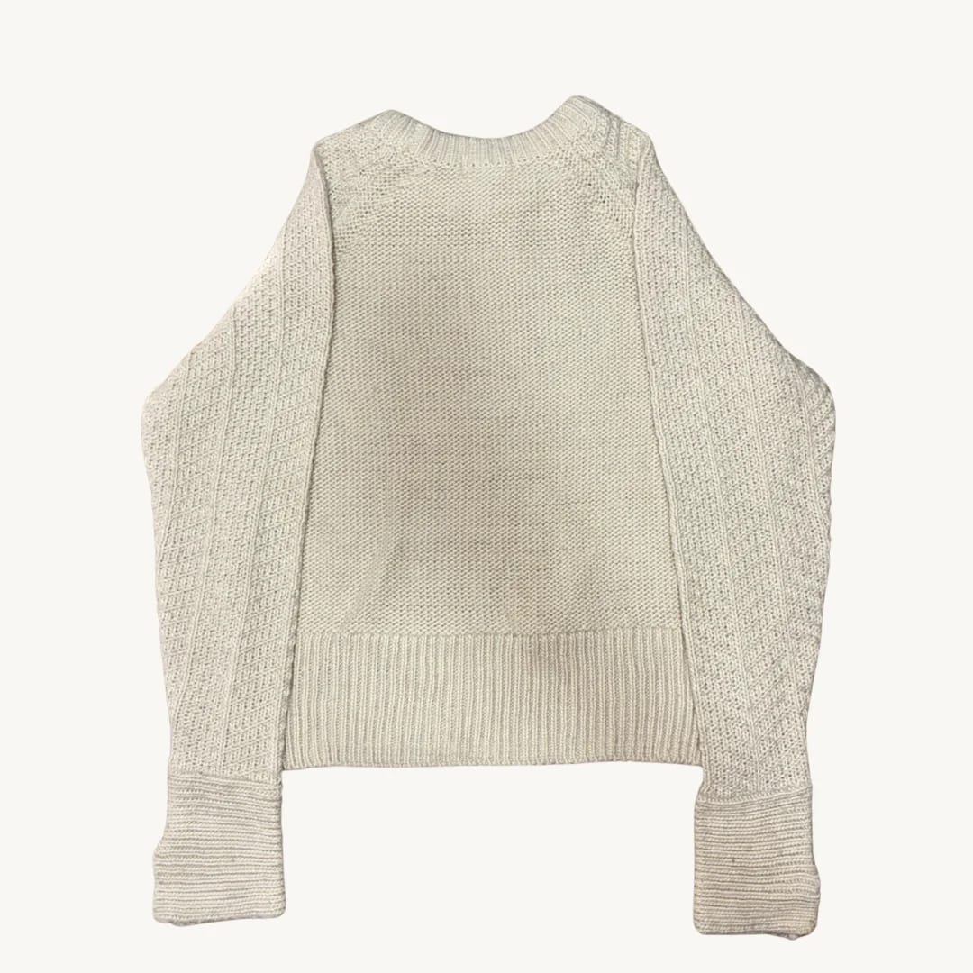 Suéter H&M de Punto Trenzado - Gris Clásico