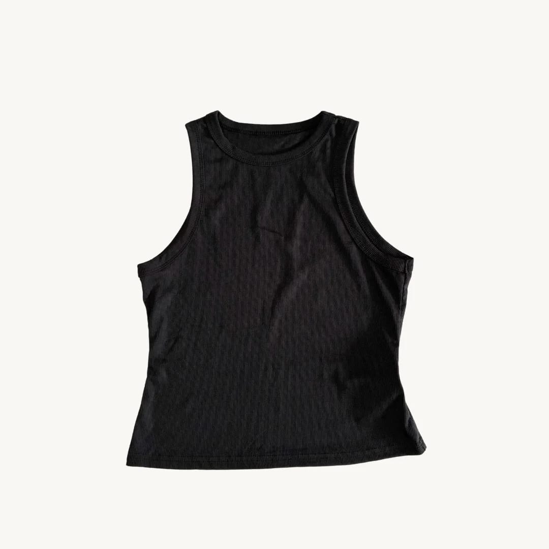 Top Negro Cuello Alto - Diseño Sisa Americana