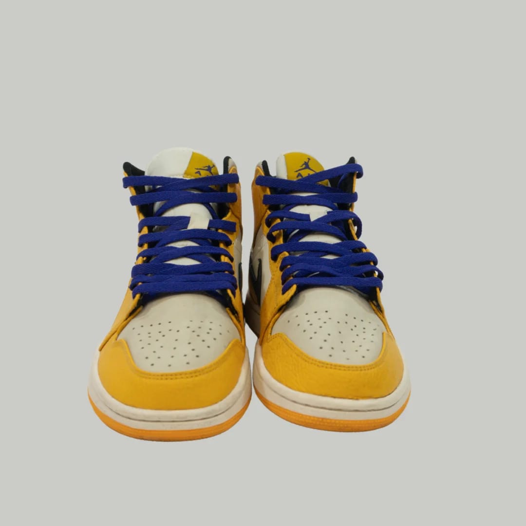 Zapatillas Air Jordan 1 Mid Amarillo y Morado