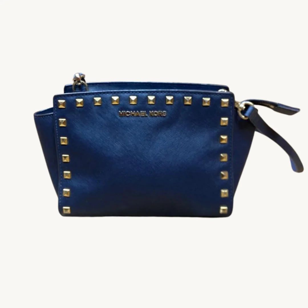 Bolso Tote Michael Kors Jet Set Medium en Piel Saffiano Azul Oscuro