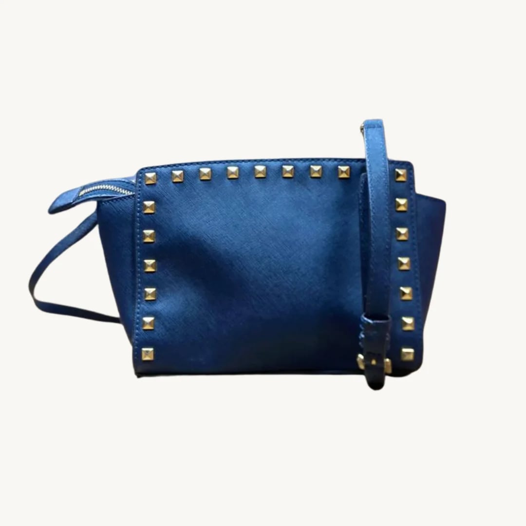 Bolso Tote Michael Kors Jet Set Medium en Piel Saffiano Azul Oscuro — foto 2