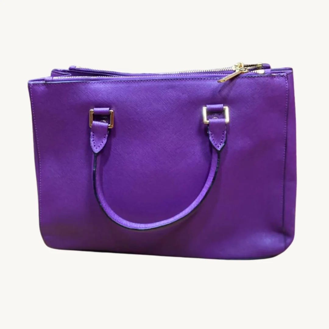 Bolso Tote Michael Kors Savannah Medium en Piel Saffiano Púrpura — foto 2