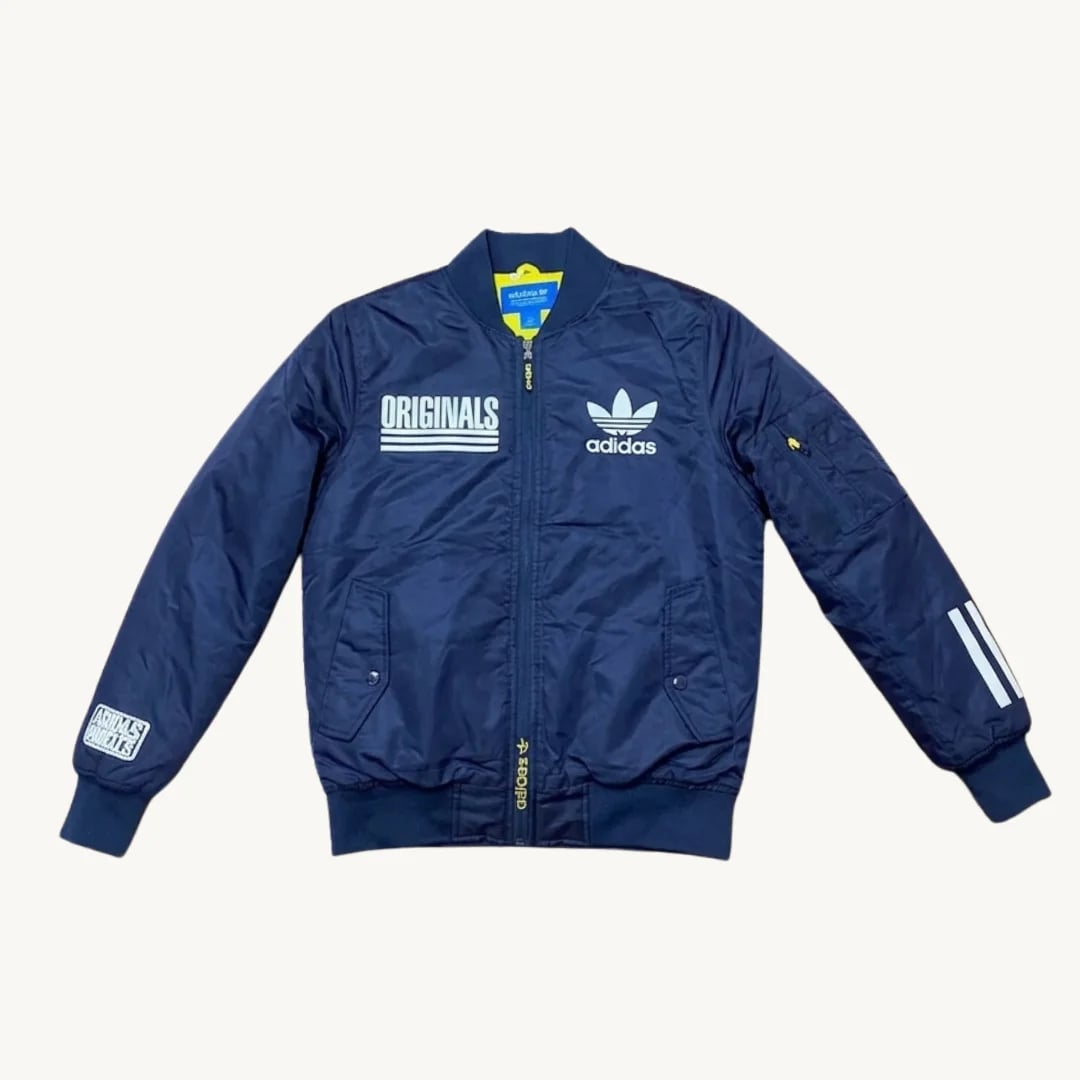 Chaqueta Bomber Adidas Originals Multi-Logo - Azul Marino / Reversible Style
