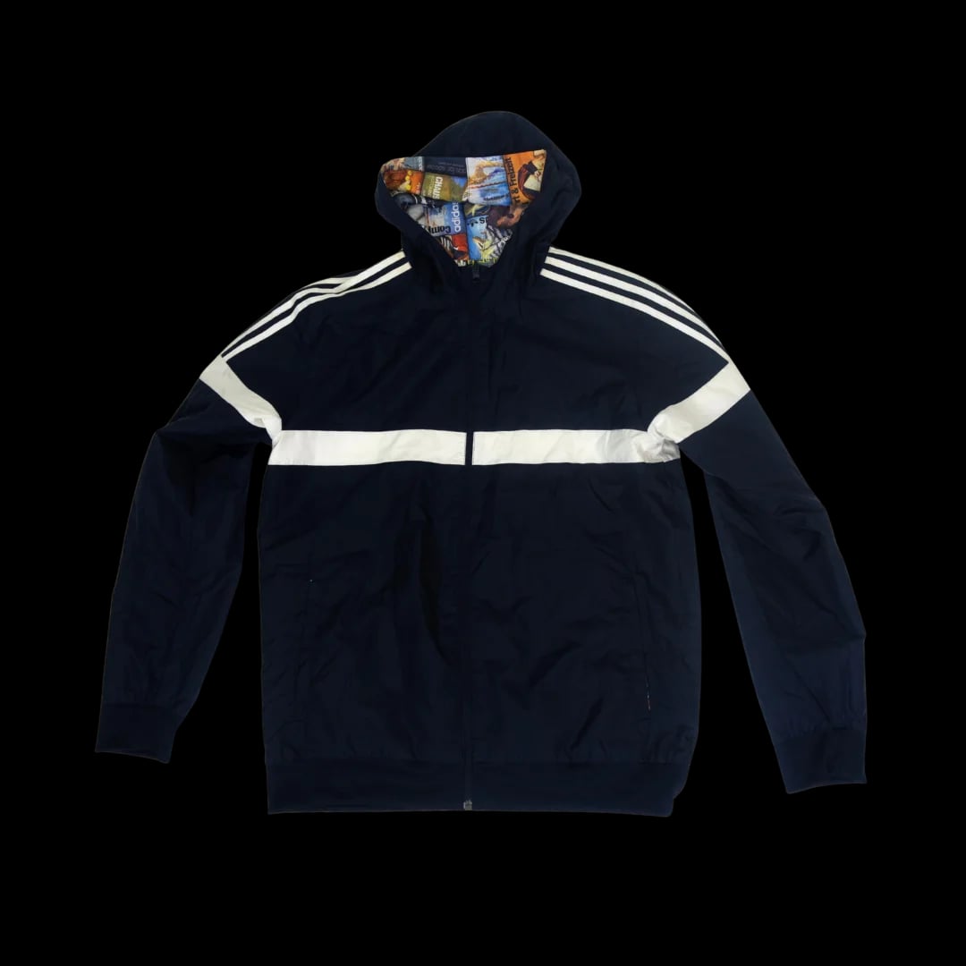 Chaqueta Cortavientos Adidas Azul Reversible