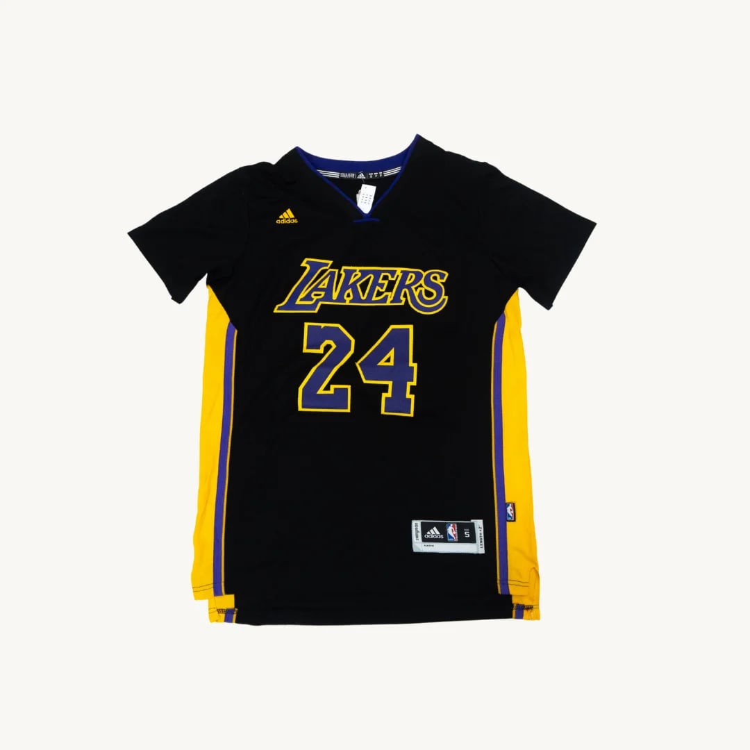 Polera de Basquetbol Los Angeles Lakers Kobe Bryant 24 Adidas Negra