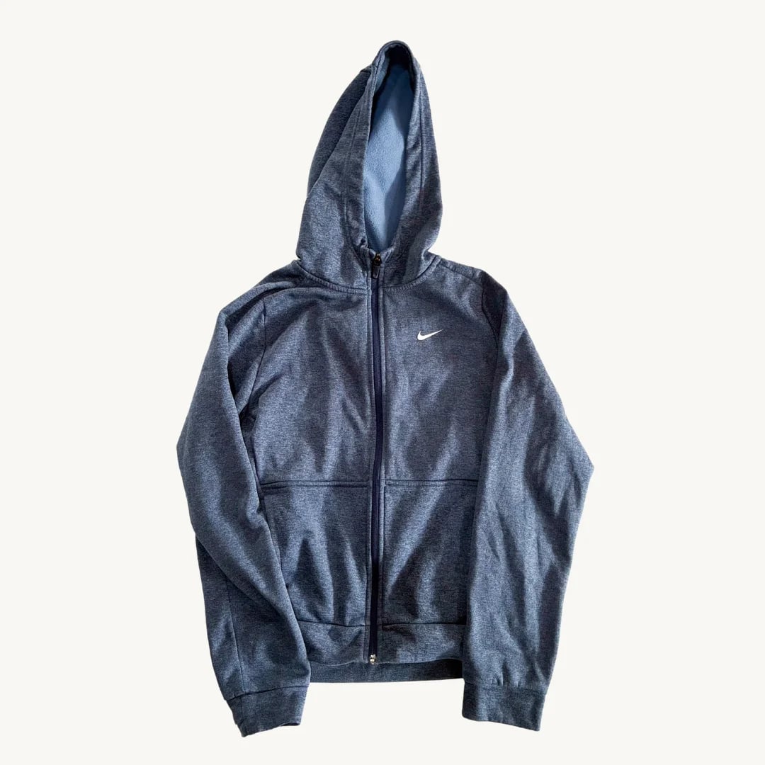 Polerón Nike Full-Zip con Capucha - Gris Azulado
