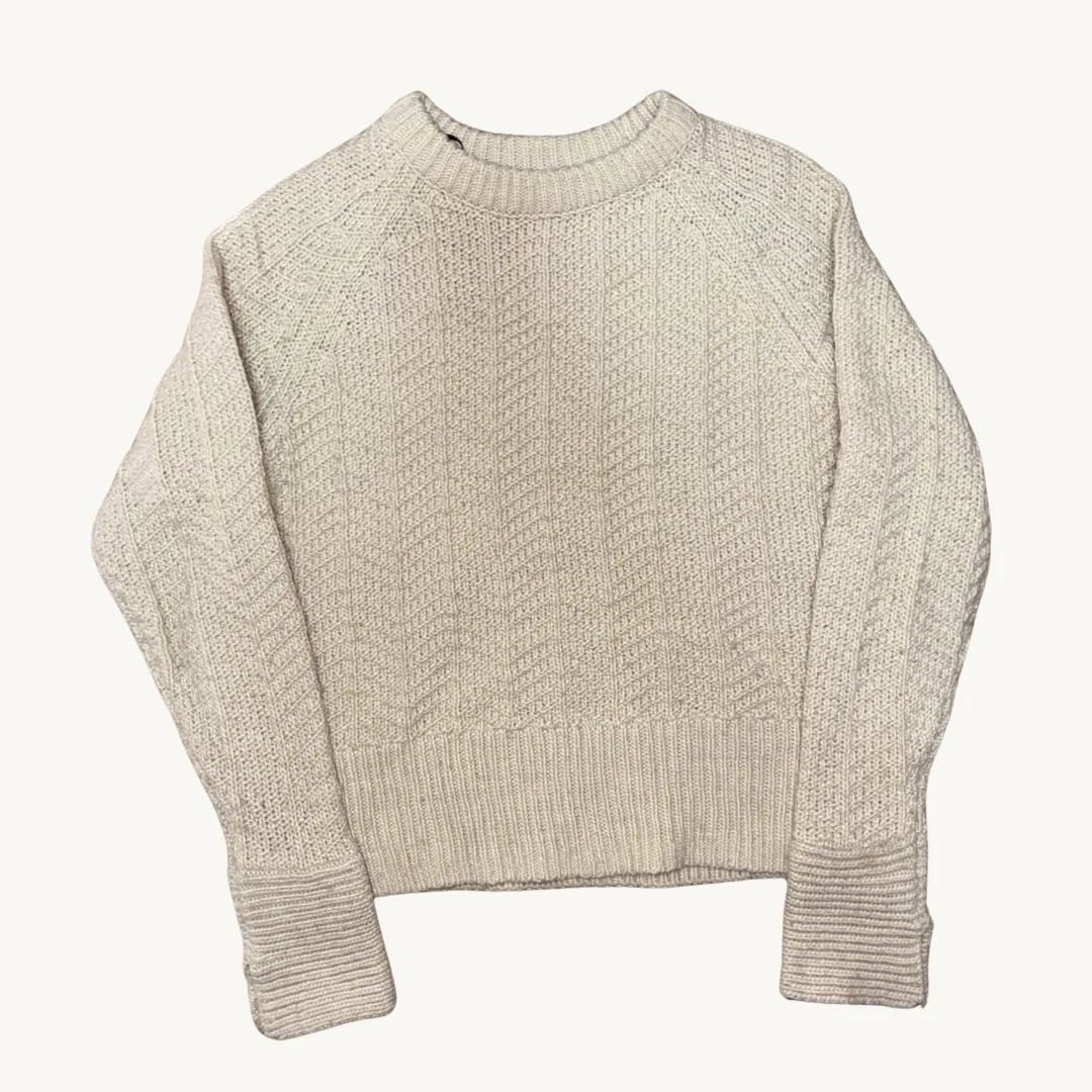 Suéter H&M de Punto Trenzado - Gris Clásico