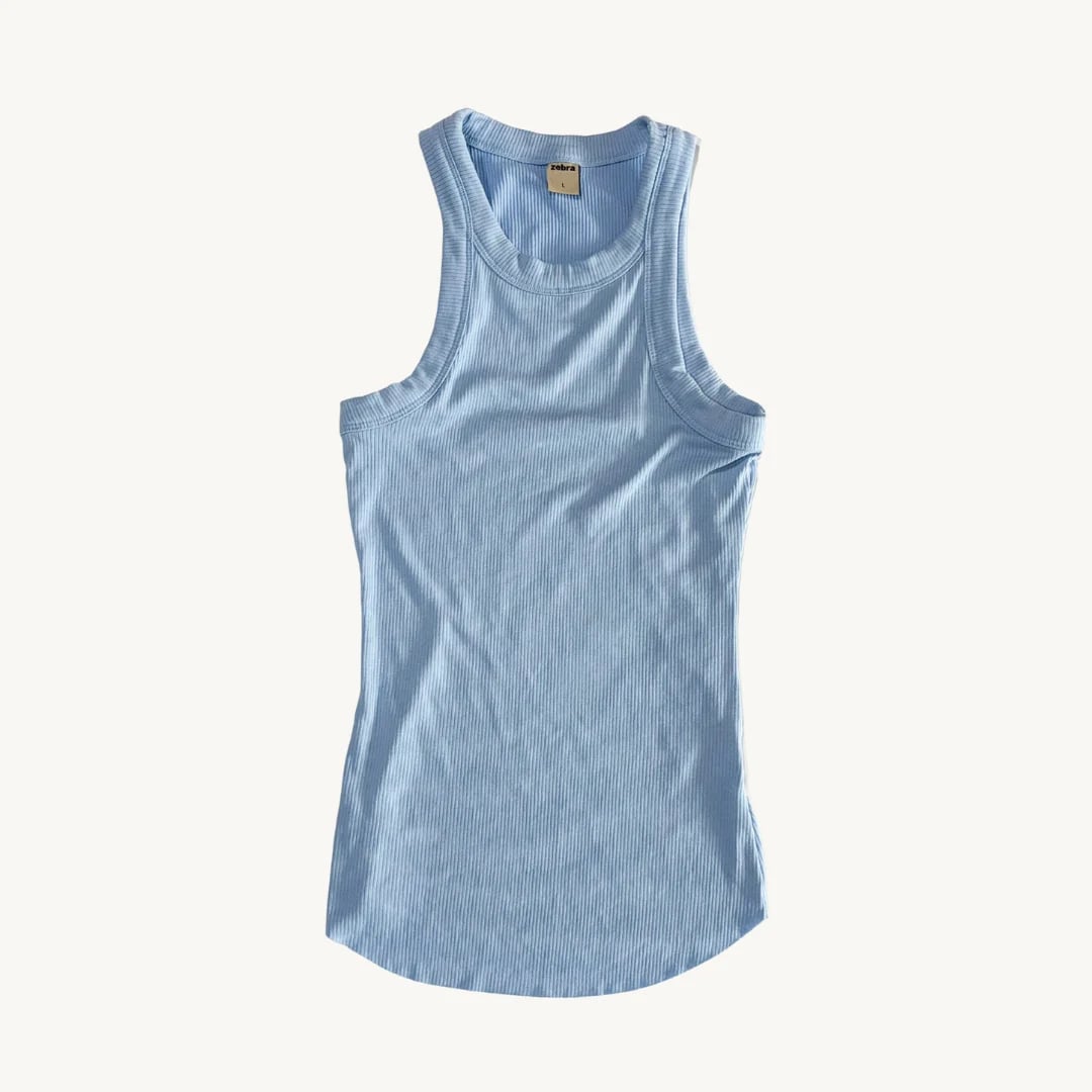 Top Ribbed - Celeste Pastel