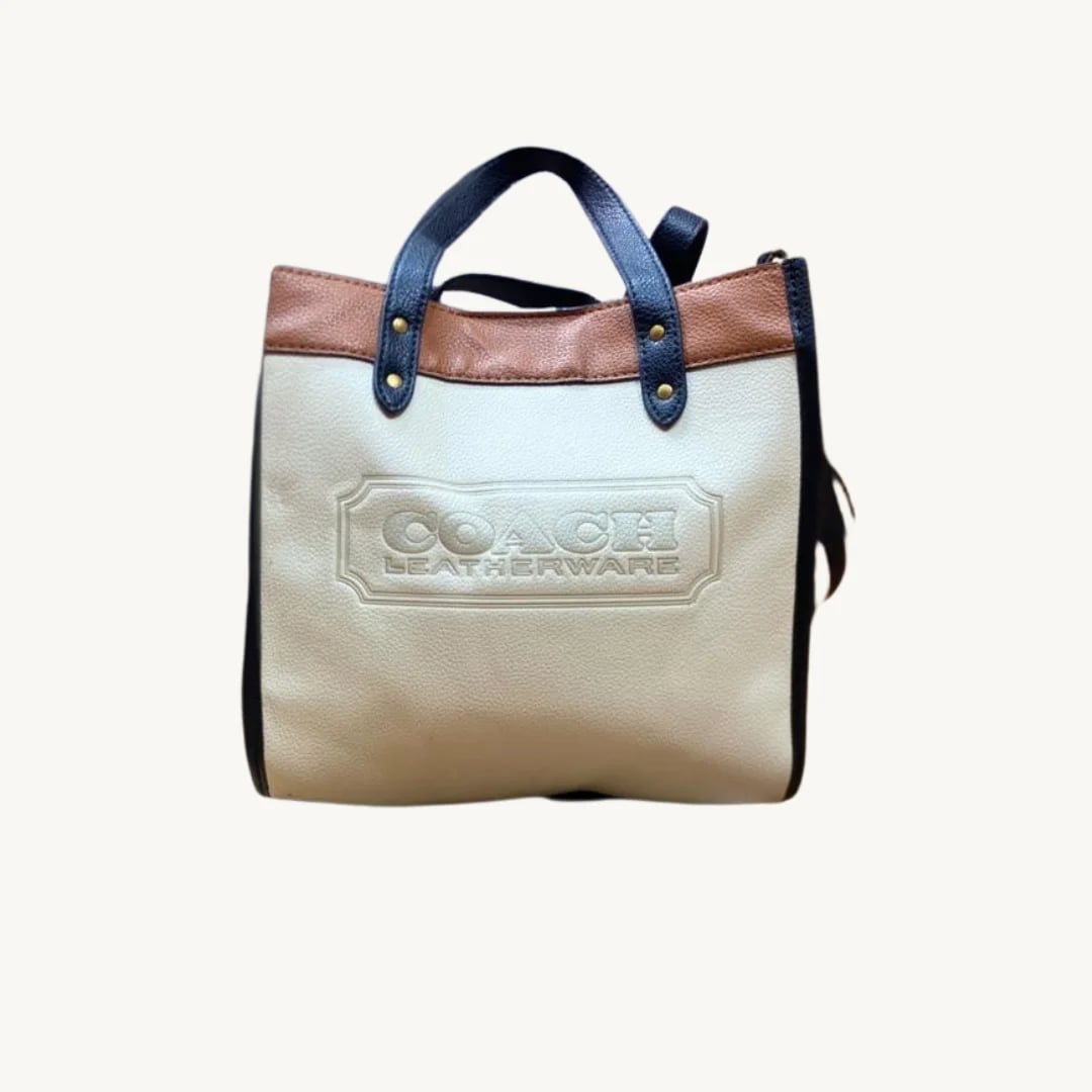 Coach Field Tote en Piel Colorblock