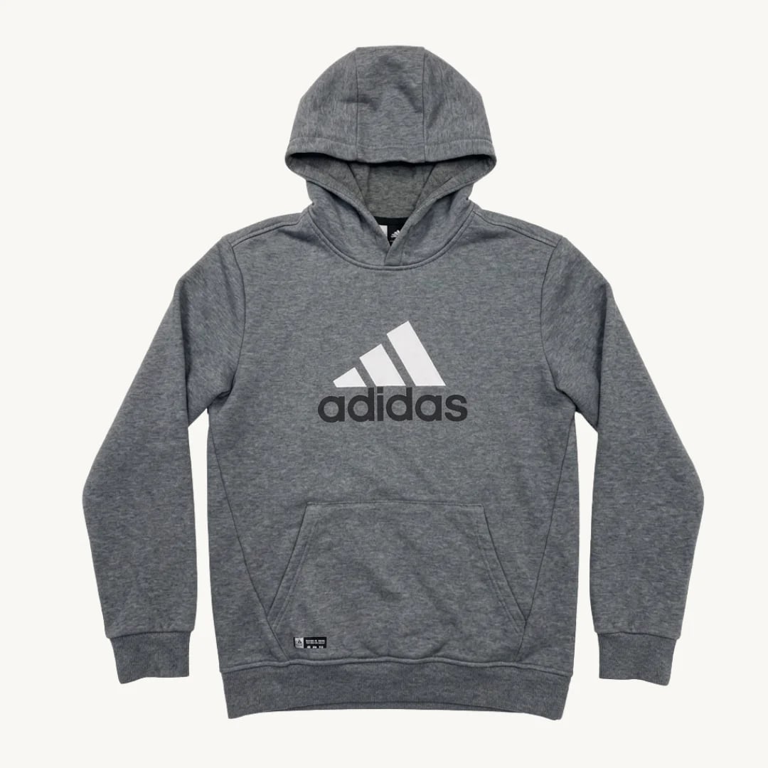 Poleron adidas Essentials Big Logo - Gris Jaspeado