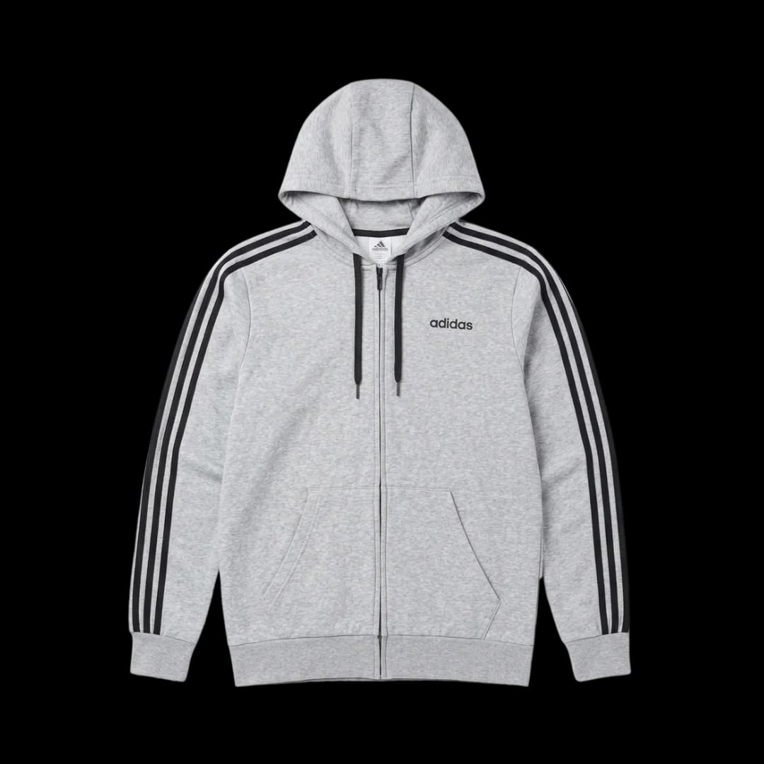 Polerón con Gorro Adidas Gris Essentials