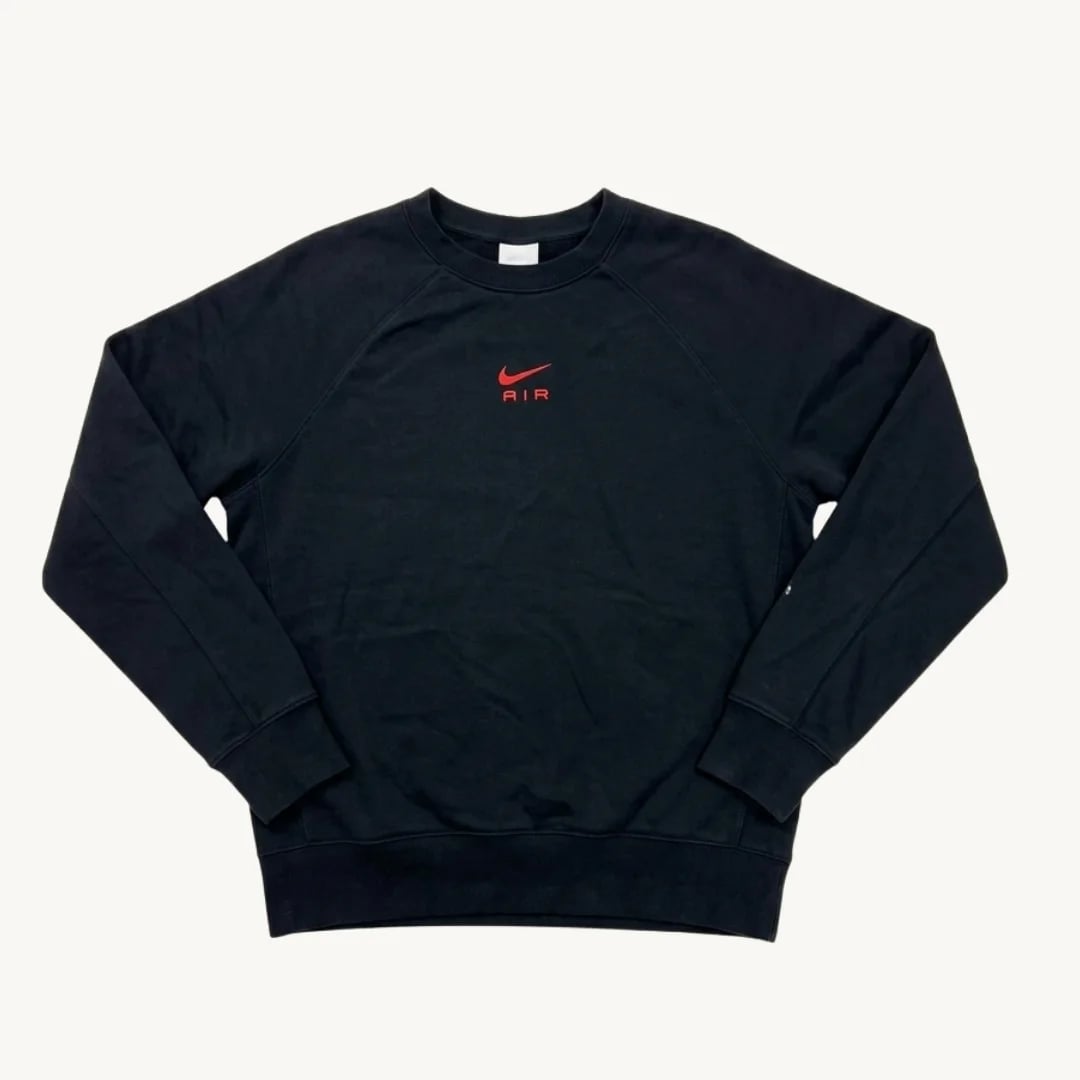 Poleron Nike Air Crewneck Graphic - Negro y Rojo