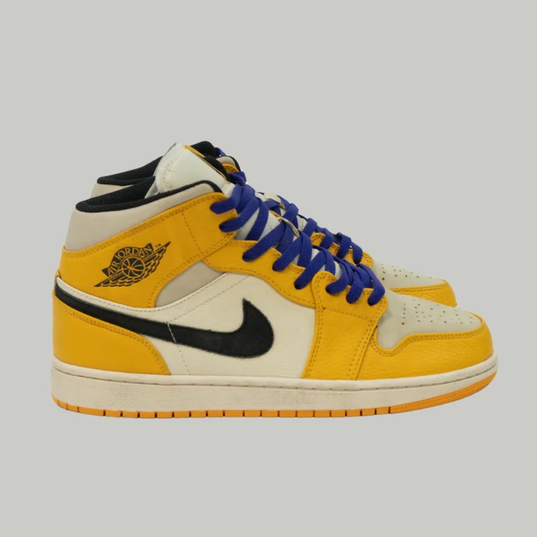 Zapatillas Air Jordan 1 Mid Amarillo y Morado
