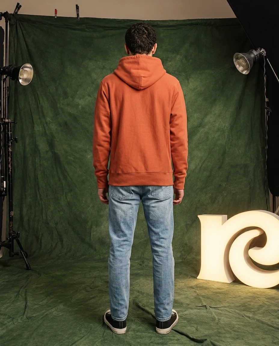 Polerón Canguro con Capucha Champion – Color Naranjo Ladrillo