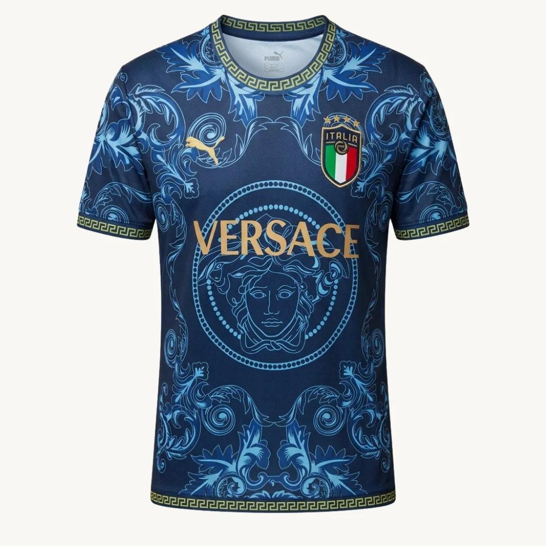 Camiseta Italia Edición Especial Versace Azul Marino