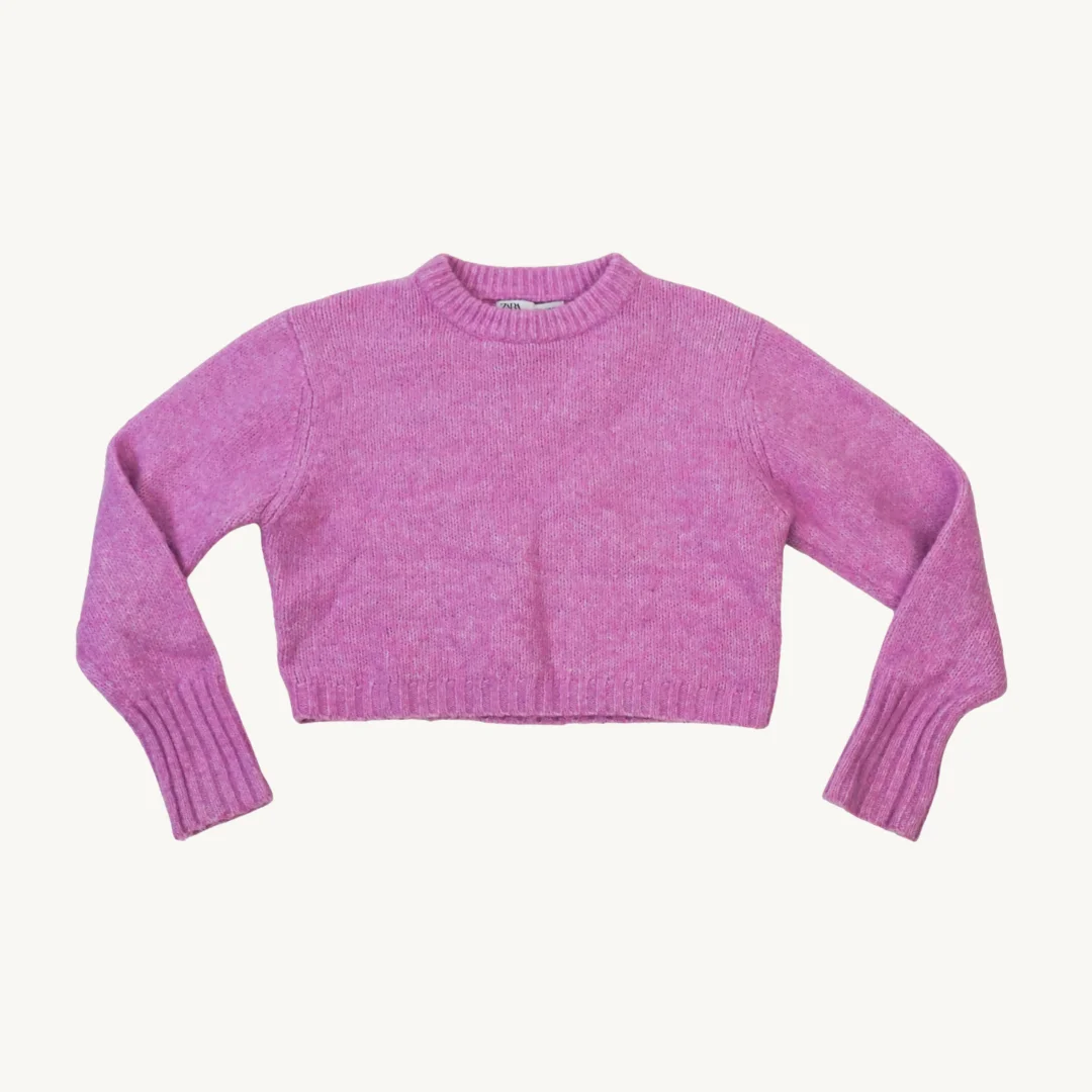 Sweater Zara de Hilo Fino Rosa Claro
