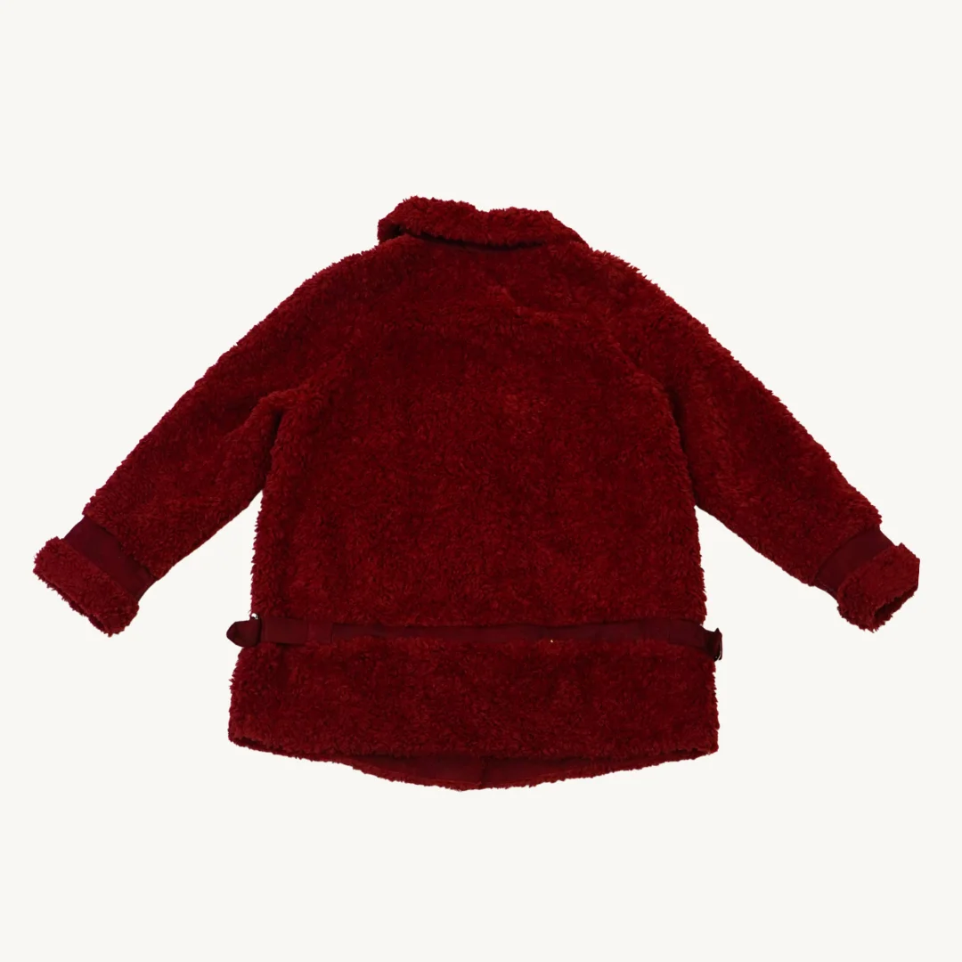 Chaqueta Teddy Rojo Frambuesa en Chiporro con Cierre — foto 2
