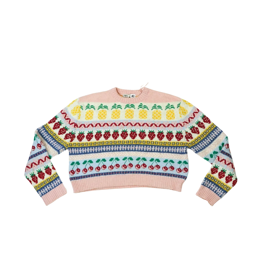 Suéter Crop Zara de Punto Jacquard