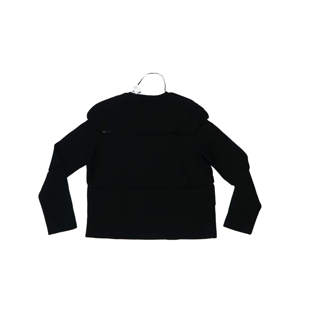 Polera Zara de Hilo Fino Negra con Calados Horizontales — foto 2
