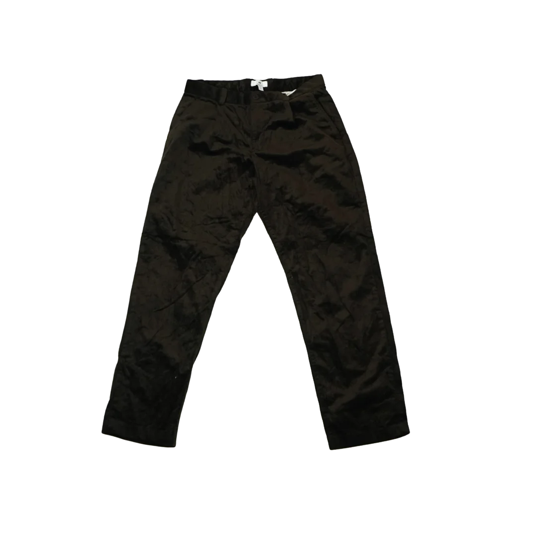 Pantalón H&M Regular Fit de Sarga Café Oscuro