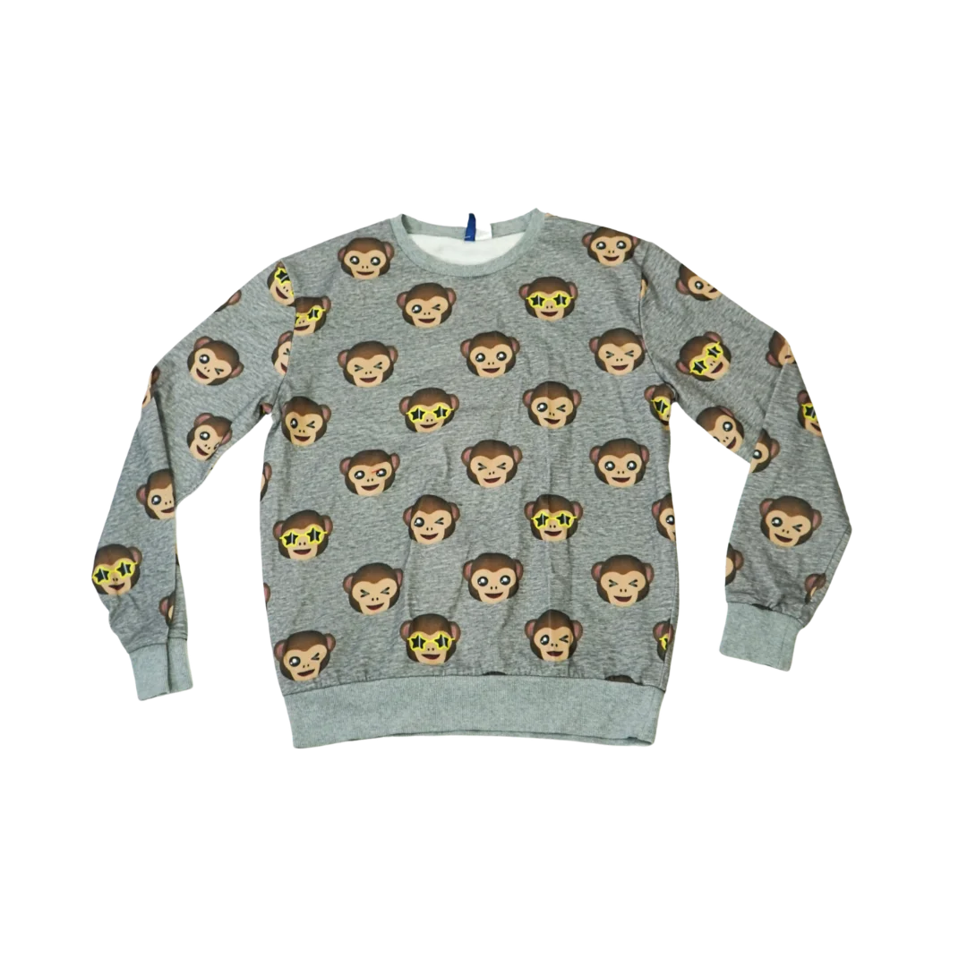 Polerón H&M Gris Ligero con Estampado