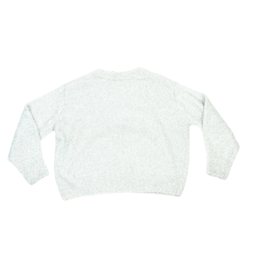Suéter H&M de Punto Mullido Gris Claro con Brillos Metalizados — foto 2