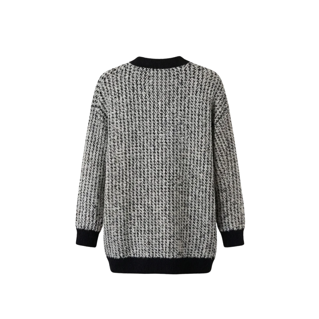 Cárdigan Zara de Algodón Oversize en Jacquard Monocromático — foto 2