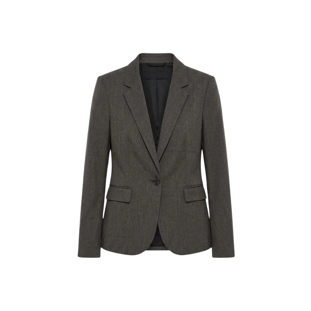 Blazer Sastrero Zara Gris Oscuro