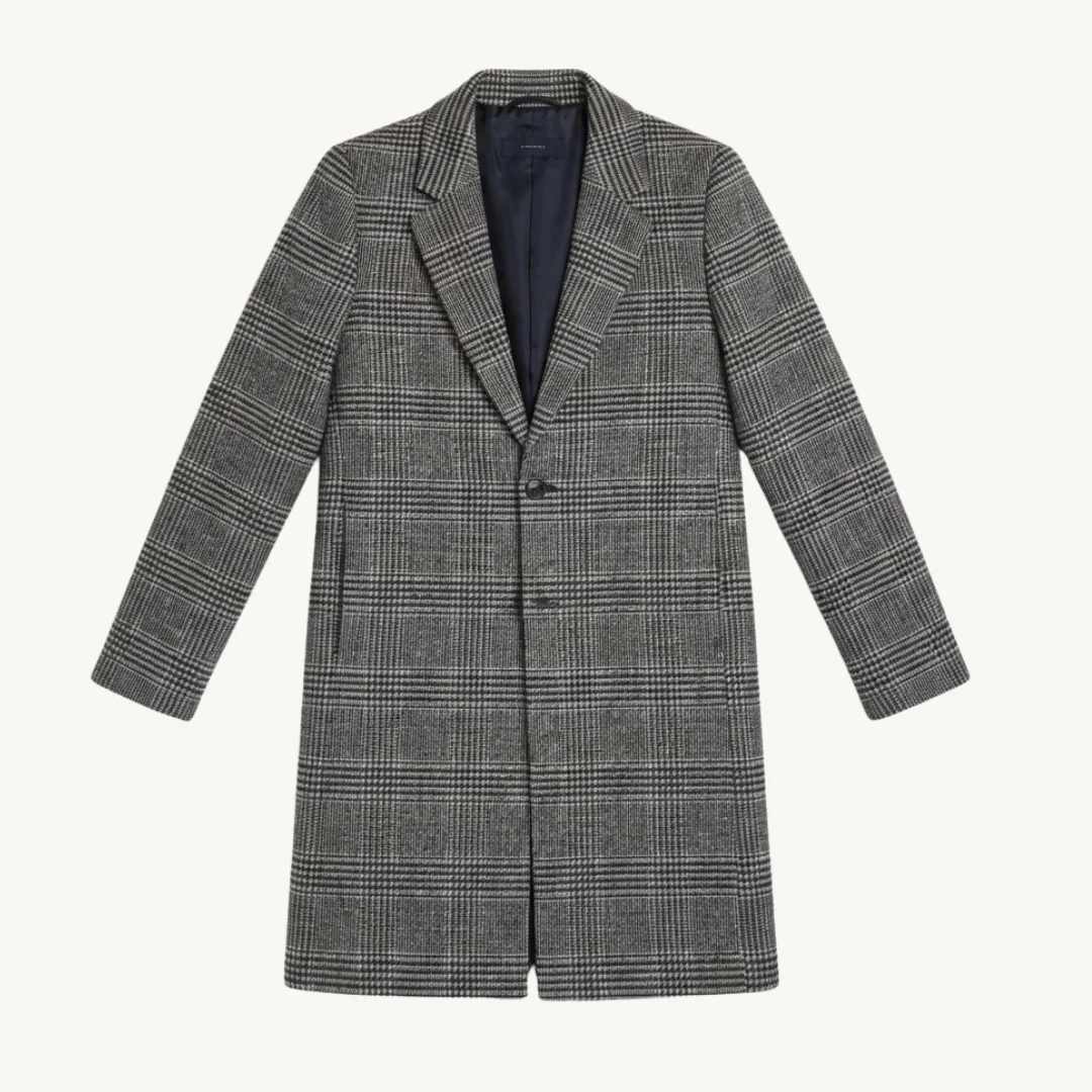 Abrigo Largo Zara Woman a Cuadros Príncipe de Gales
